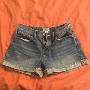 Cut off denim shorts